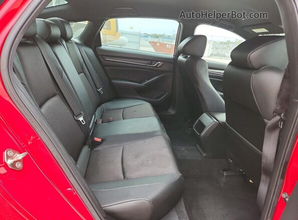 1HGCV1F32KA085055 2019 HONDA ACCORD Красный Вид задних сидений