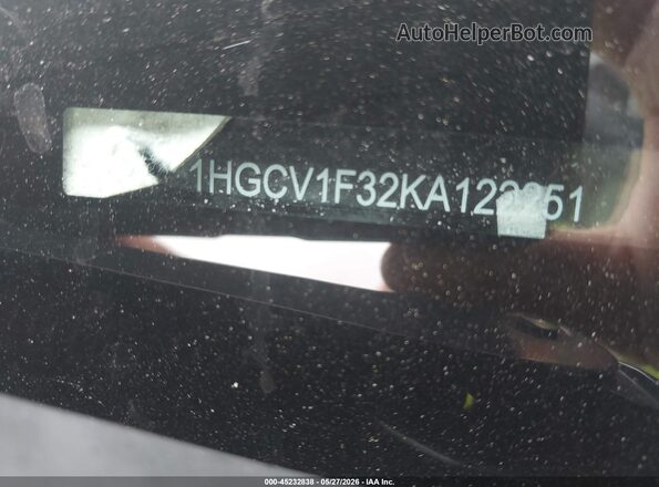 1HGCV1F32KA122251 2019 HONDA ACCORD Black 