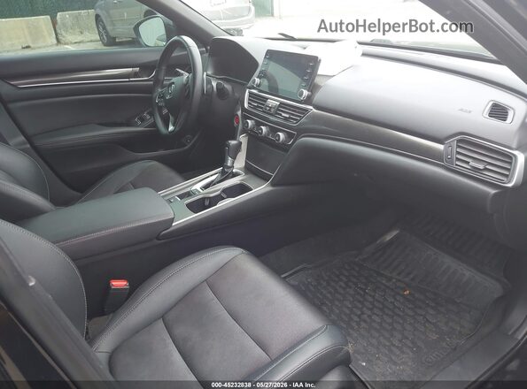1HGCV1F32KA122251 2019 HONDA ACCORD Black Вид салону спереду