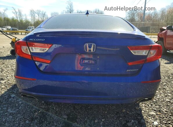 1HGCV1F32KA139499 2019 HONDA ACCORD Синий Вид сзади