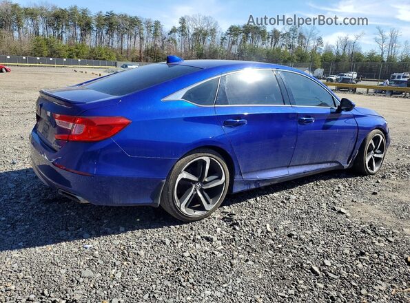 1HGCV1F32KA139499 2019 HONDA ACCORD Синий Задняя правая четверть