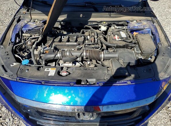 1HGCV1F32KA139499 2019 HONDA ACCORD Синий Вид задней части салона