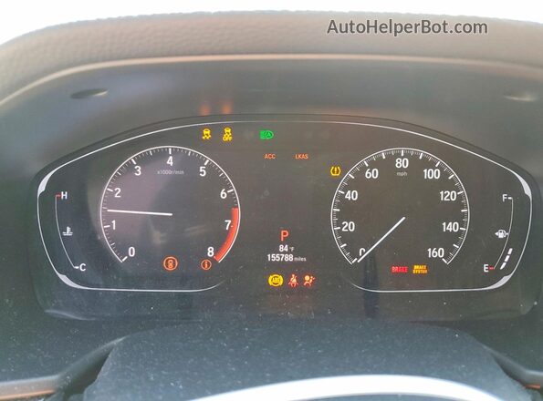 1HGCV1F32KA139499 2019 HONDA ACCORD Синий Вид щитка приборов
