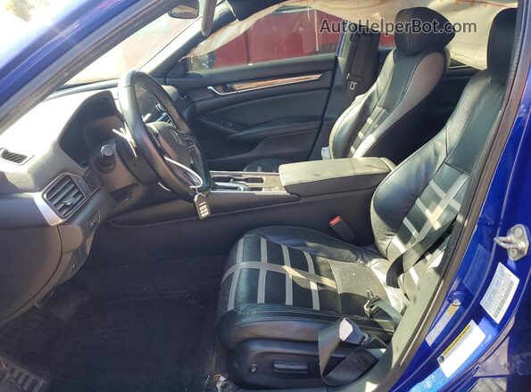 1HGCV1F32KA139499 2019 HONDA ACCORD Синий Вид салона спереди