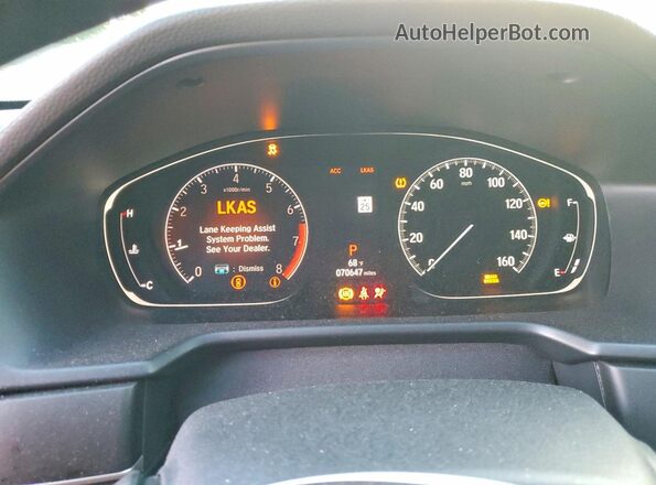 1HGCV1F32LA022314 2020 HONDA ACCORD Красный Вид щитка приборов