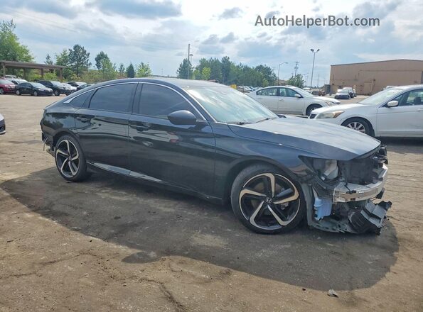 1HGCV1F32MA049269 2021 HONDA ACCORD Черный Передняя правая четверть