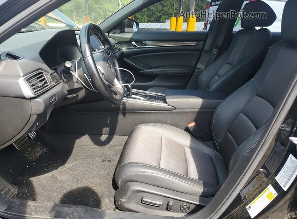 1HGCV1F32MA049269 2021 HONDA ACCORD Черный Вид салона спереди