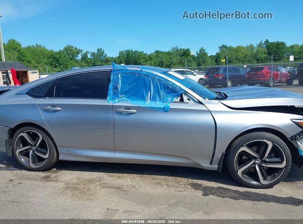 1HGCV1F33KA004550 2019 HONDA ACCORD Серебряный Вид задней части салона