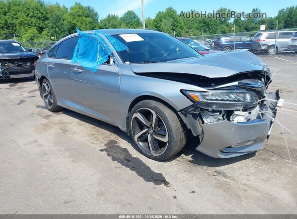 1HGCV1F33KA004550 2019 HONDA ACCORD Серебряный Передняя правая четверть