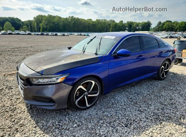 1HGCV1F33KA019615 2019 HONDA ACCORD Двухцветный Передняя левая четверть