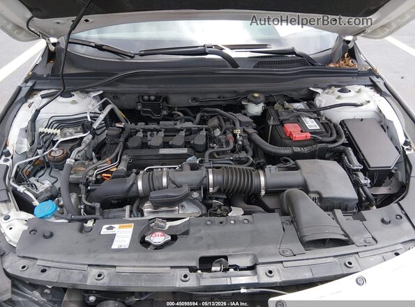 1HGCV1F33KA082181 2019 HONDA ACCORD White Rear view