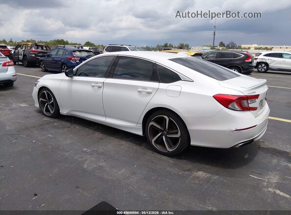 1HGCV1F33KA082181 2019 HONDA ACCORD White Rear left