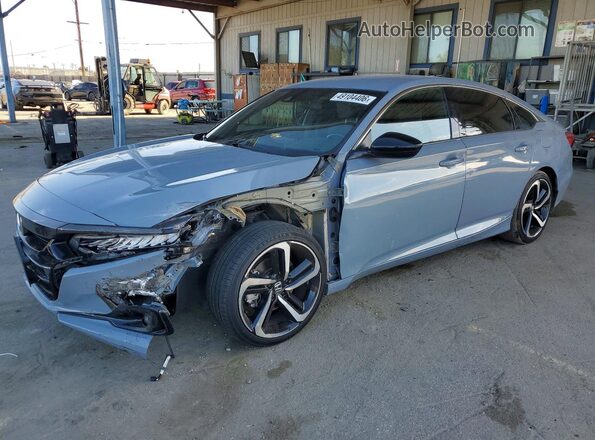 1HGCV1F33NA117340 2022 HONDA ACCORD Серый Передняя левая четверть