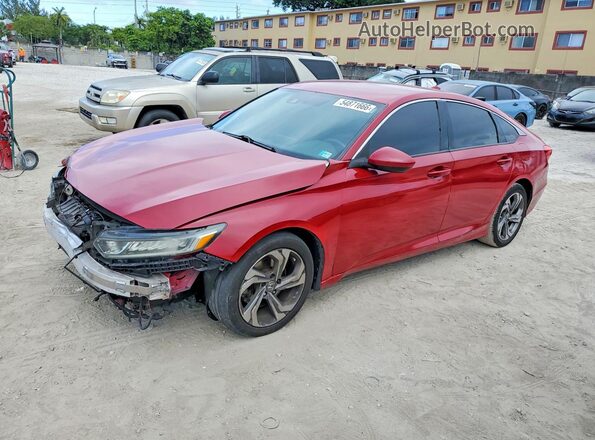 1HGCV1F34JA192963 2018 HONDA ACCORD Красный Передняя левая четверть