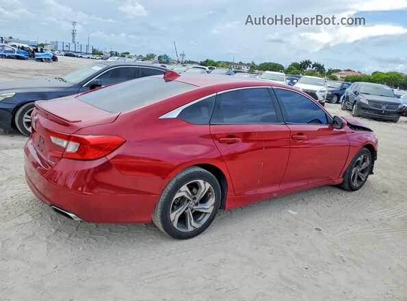 1HGCV1F34JA192963 2018 HONDA ACCORD Красный Задняя правая четверть