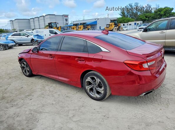 1HGCV1F34JA192963 2018 HONDA ACCORD Красный Задняя левая четверть