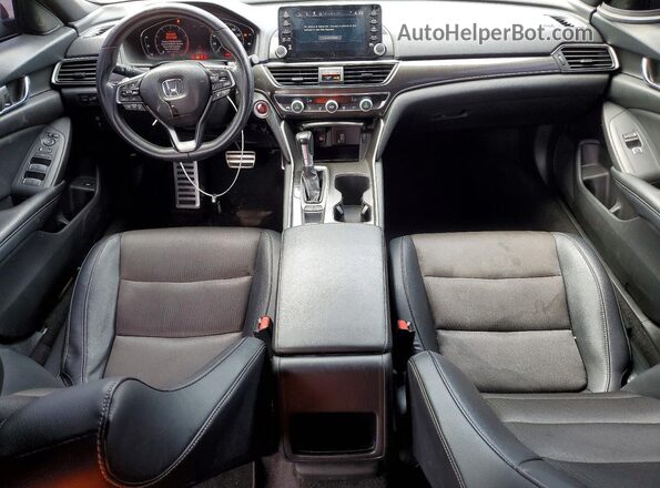 1HGCV1F34JA192963 2018 HONDA ACCORD Красный Вид панели приборов
