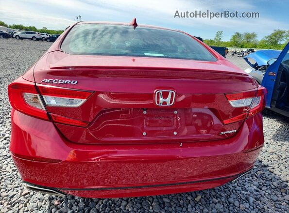 1HGCV1F34JA217912 2018 HONDA ACCORD Burgundy Հետևի տեսք
