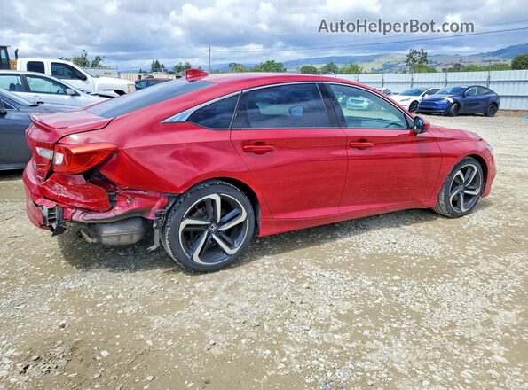1HGCV1F34KA067754 2019 HONDA ACCORD Red Trasero derecho
