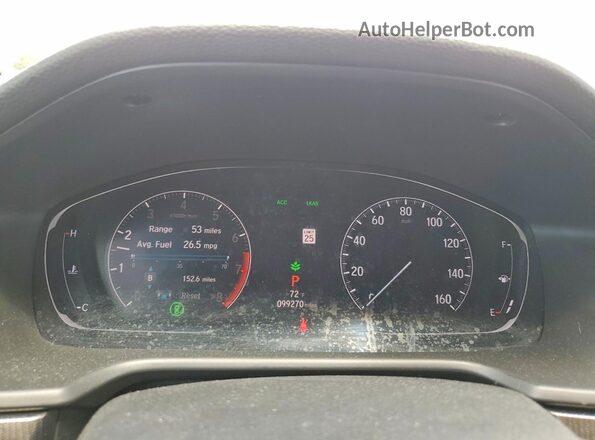 1HGCV1F34KA067754 2019 HONDA ACCORD Red Vista del cuadro de instrumentos