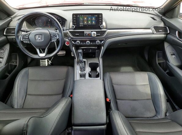 1HGCV1F34KA067754 2019 HONDA ACCORD Red Vista del salpicadero