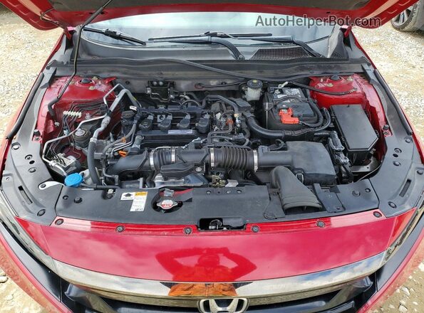 1HGCV1F34KA067754 2019 HONDA ACCORD Red Vista interior trasera