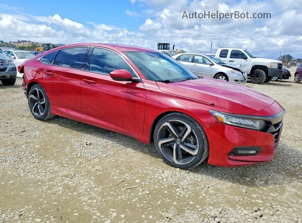 1HGCV1F34KA067754 2019 HONDA ACCORD Red Delantero derecho