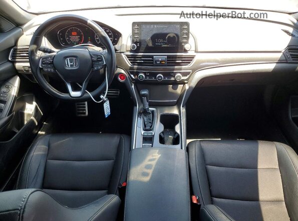 1HGCV1F34KA152769 2019 HONDA ACCORD Белый Вид панели приборов