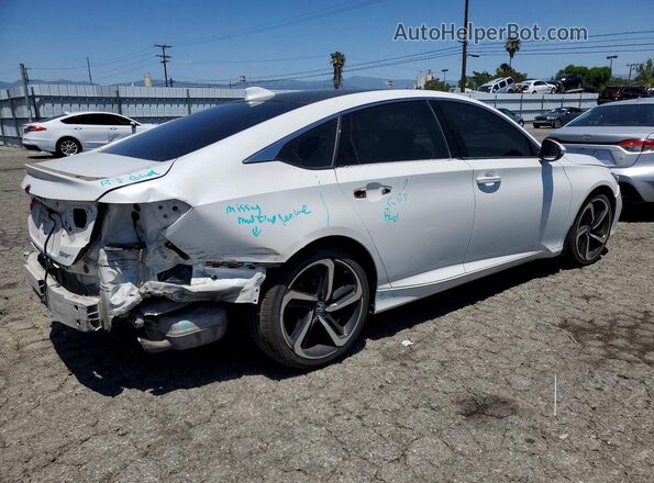 1HGCV1F34KA152769 2019 HONDA ACCORD Белый Задняя правая четверть
