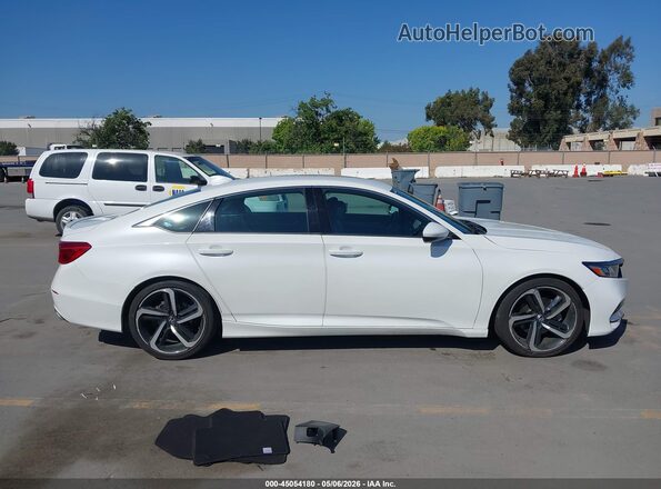 1HGCV1F34LA062653 2020 HONDA ACCORD White Вид задньої частини салону