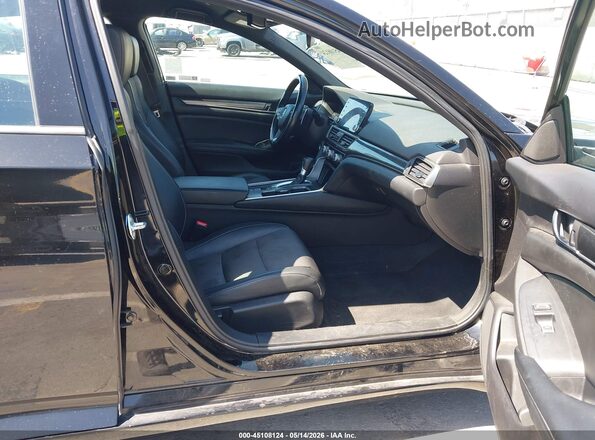 1HGCV1F34MA124909 2021 HONDA ACCORD Черный Вид салона спереди