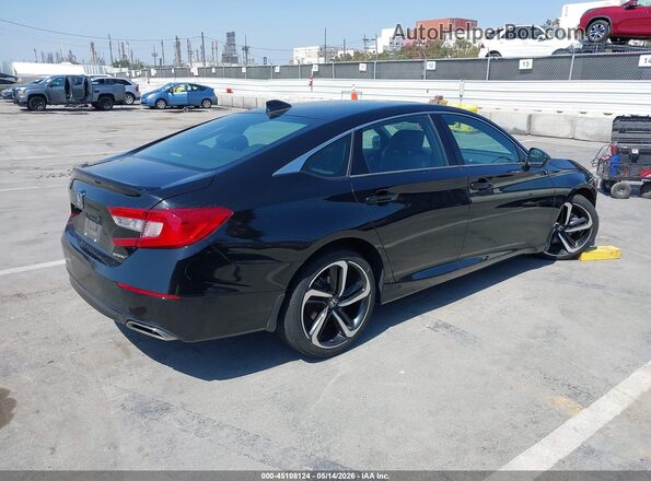 1HGCV1F34MA124909 2021 HONDA ACCORD Черный Задняя правая четверть