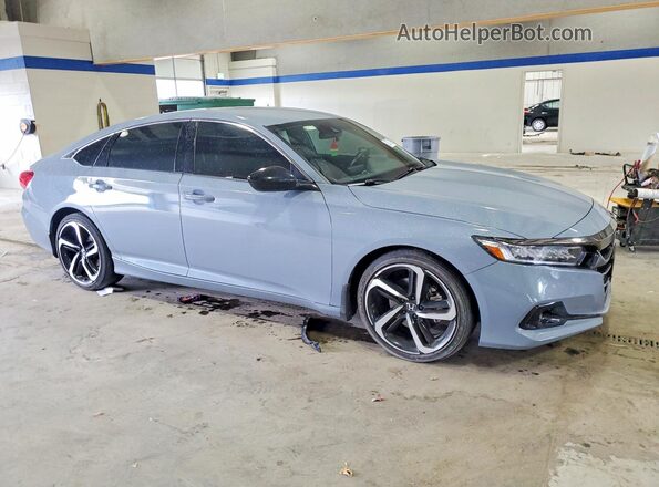 1HGCV1F34NA092450 2022 HONDA ACCORD Blue Przód prawy
