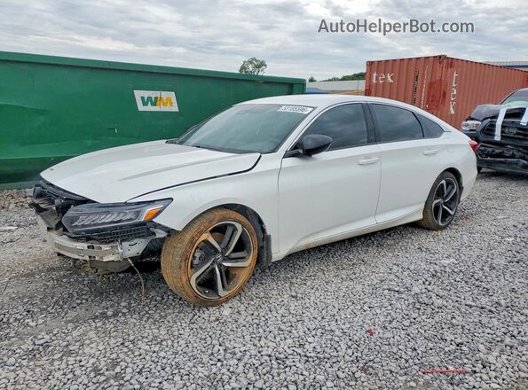 1HGCV1F34NA103334 2022 HONDA ACCORD Белый Передняя левая четверть