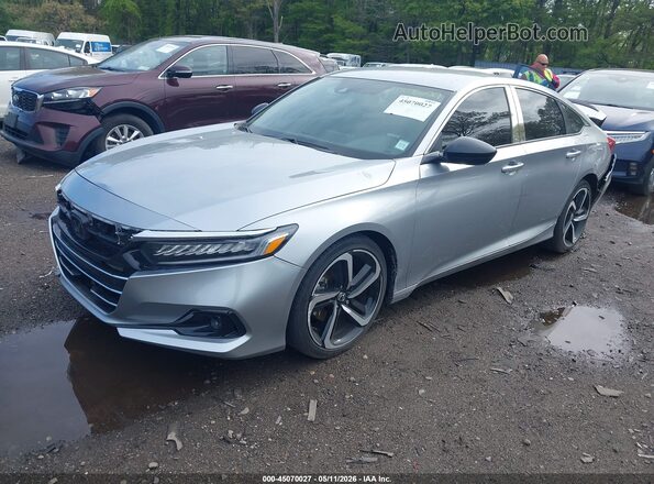 1HGCV1F34NA111918 2022 HONDA ACCORD Серебряный Передняя левая четверть