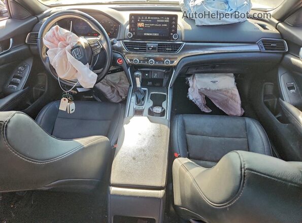 1HGCV1F35KA141389 2019 HONDA ACCORD White Առջևի վահանակի տեսք