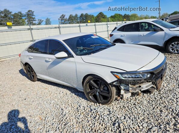 1HGCV1F35KA160699 2019 HONDA ACCORD Белый Передняя правая четверть