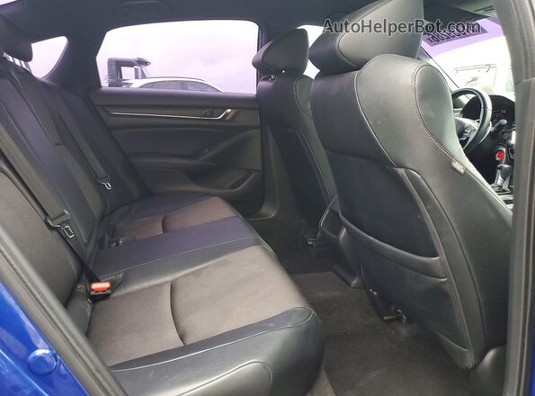 1HGCV1F36JA173640 2018 HONDA ACCORD Blue Widok tylnych siedzeń