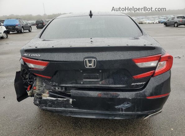 1HGCV1F36JA205213 2018 HONDA ACCORD Черный Вид сзади