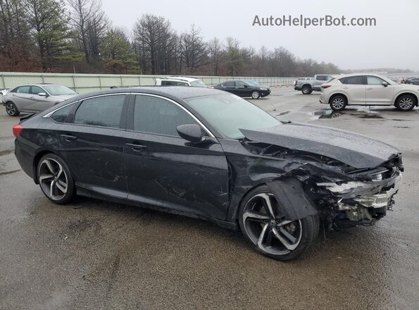 1HGCV1F36JA205213 2018 HONDA ACCORD Черный Передняя правая четверть