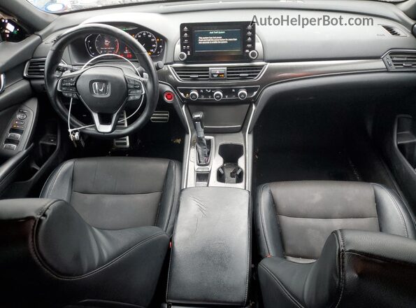 1HGCV1F36JA205213 2018 HONDA ACCORD Черный Вид панели приборов