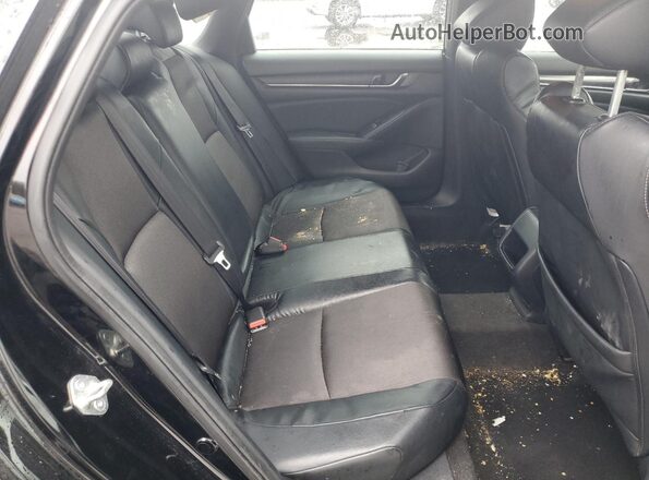 1HGCV1F36JA205213 2018 HONDA ACCORD Черный Вид задних сидений