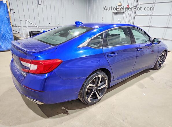 1HGCV1F36JA220147 2018 HONDA ACCORD Blue Rear right