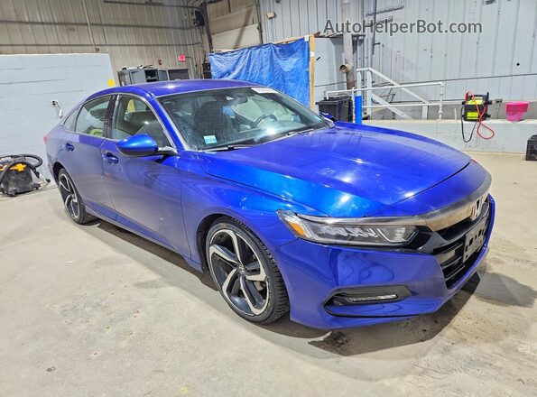 1HGCV1F36JA220147 2018 HONDA ACCORD Blue Front right
