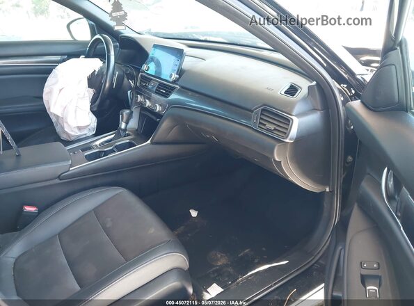 1HGCV1F36LA077462 2020 HONDA ACCORD Черный Вид салона спереди