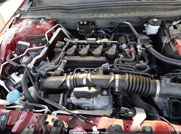 1HGCV1F36MA080492 2021 HONDA ACCORD Красный Вид сзади
