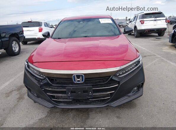 1HGCV1F36MA080492 2021 HONDA ACCORD Красный Вид щитка приборов