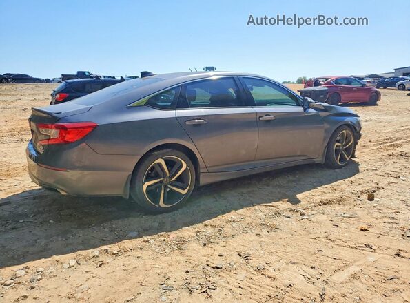 1HGCV1F37JA135236 2018 HONDA ACCORD Gray Задня права чверть