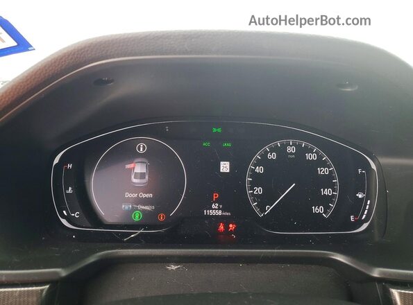 1HGCV1F37KA123556 2019 HONDA ACCORD Синий Вид щитка приборов