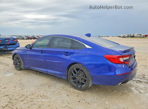 1HGCV1F37KA123556 2019 HONDA ACCORD Синий Задняя левая четверть